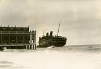 [The Morro Castle (ship), near Asbury Park Convention Hall, New Jersey]