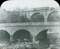 [Ridge Avenue Bridge and the Reading Railroad Bridge near the junction of Wissahickon Creek and the Schuylkill River.]