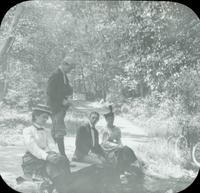[Group portrait of the Doerings and Lindsays in Fairmount Park.]