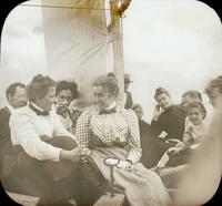 [Group in a sailboat, Chesapeake Bay.]