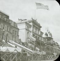 [Peace Jubilee, grand viewing stands in front of the Mercantile Club, 1422-26 North Broad Street.]