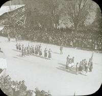 [Peace Jubilee parade, women marchers near Keneseth Israel Temple, 1717 North Broad Street, Philadelphia.]