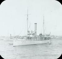 [Peace Jubilee, Naval Day, detail of boat on the Delaware River.]