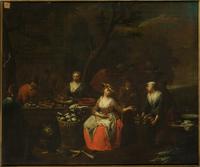 Market Scene- Woman with a Basket