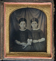 [Portrait of two sisters, Martha and Mandana Ball, as young girls]