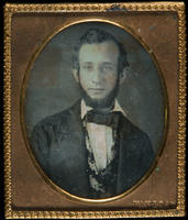 [Portrait of an unidentified, young man with sideburns and a short beard.]