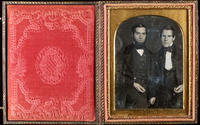 [Three quarter length portrait of two unidentified young men.]