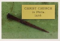 Nail from Christ Church, Philadelphia