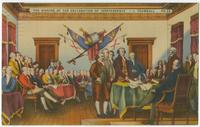 Signing of the Declaration of Independence postcards.