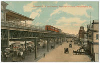 Delaware Avenue elevated railroad postcards.