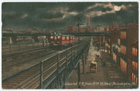 Elevated railroad from 32nd Street, West Philadelphia postcards.