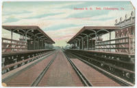 Elevated railroad bed postcards.