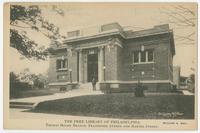 The Free Library of Philadelphia, Thomas Holme Branch, Frankford Avenue and Hartel Street.