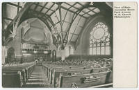 View of main assembly room, Park Avenue M.E. Church, Philadelphia.