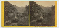 [View of rocky hillside near railroad in Mill Creek Valley, Schuylkill County]
