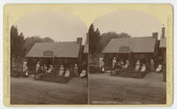 Log cabin in "Ye olden times."