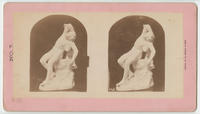 [Stone statue of seated man with reclining head]