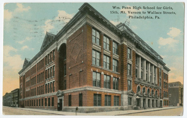 William Penn High School For Girls Postcards Graphic Library Company Of Philadelphia Digital Collections