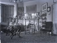 Parlor of Grumblethorp, showing chair given to Wister family by Count Zinzendorf, founder of Moravian church in Penna. [graphic].