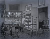 Parlor of Grumblethorp, showing chair given to Wister family by Count Zinzendorf, founder of Moravian church in Penna. [graphic].